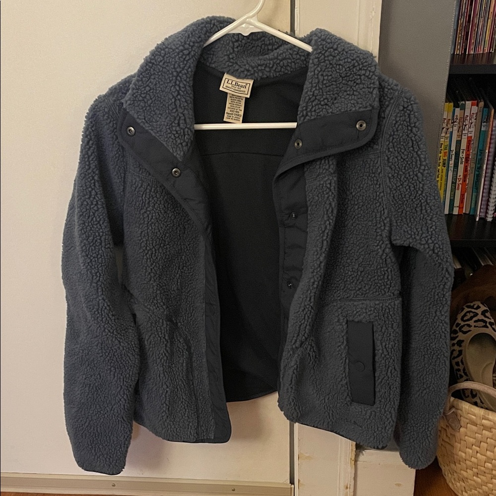 L.L. Bean Cobalt Sherpa Jacket